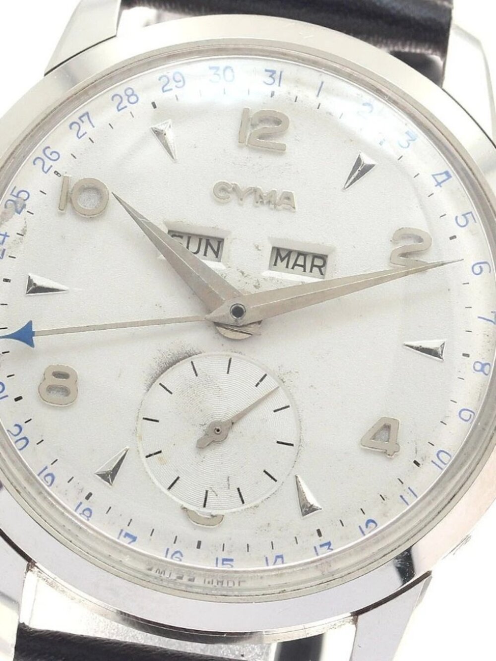 CYMA Triple calendar cal.455 white Dial Hand Winding Men's Watch_950167